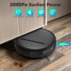 OMESER Robot Vacuum Cleaner and Mop Combo, 3000Pa 2-in-1 Robotic Vacuum with WiFi/App Control, Alexa & Google Assistant Compatible, Smart Pet Hair Vacuum for Hard Floors, Carpets & Rugs